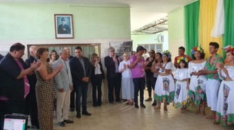 Yōhei Sasakawa visita Hospital Marcello Candia, no Pará