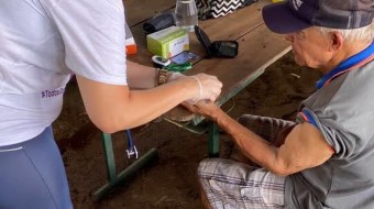 Campanha Todos contra a hanseníase no Assentamento PDS da Barra em Ribeirão Preto SP Brasil