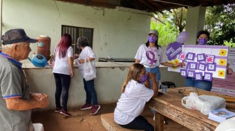 Campanha Todos contra a hanseníase no Assentamento PDS da Barra em Ribeirão Preto SP Brasil