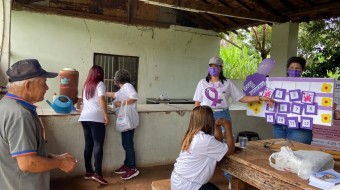 Campanha Todos contra a hanseníase no Assentamento PDS da Barra em Ribeirão Preto SP Brasil