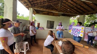 Campanha Todos contra a hanseníase no Assentamento PDS da Barra em Ribeirão Preto SP Brasil