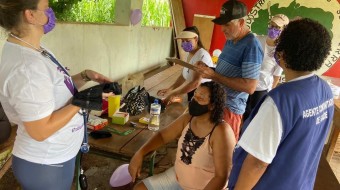 Campanha Todos contra a hanseníase no Assentamento PDS da Barra em Ribeirão Preto SP Brasil