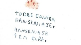 Alunos de 5ª série criam desenhos para a campanha nacional Todos contra a Hanseníase