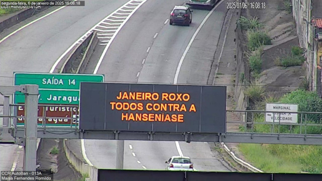 Mais de 400 painéis nas rodovias paulistas divulgam a campanha Janeiro Roxo-Todos contra a Hanseníase